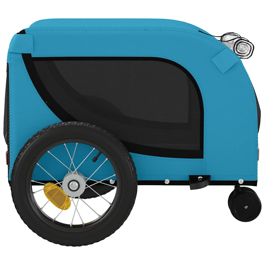 Rimorchio da Bici per Animali Blu e Nero Oxford e Ferro | homemem39