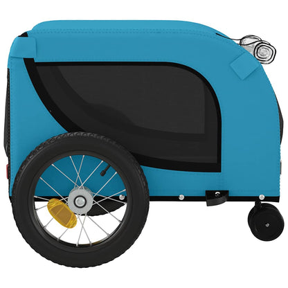 Rimorchio da Bici per Animali Blu e Nero Oxford e Ferro | homemem39