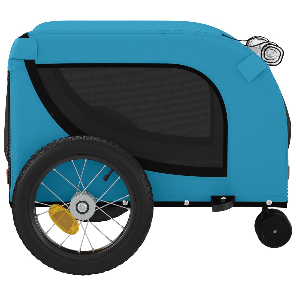 Rimorchio da Bici per Animali Blu e Nero Oxford e Ferro - homemem39