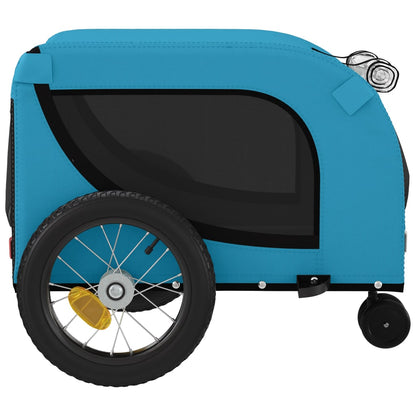 Rimorchio da Bici per Animali Blu e Nero Oxford e Ferro - homemem39