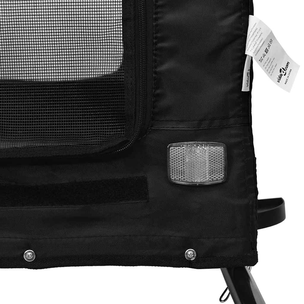 Rimorchio da Bici per Animali Nero Oxford e Ferro | homemem39