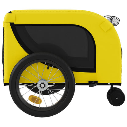 Rimorchio da Bici per Animali Giallo e Nero Oxford e Ferro - homemem39