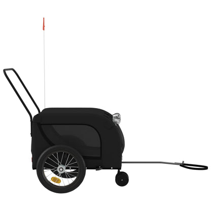 Rimorchio da Bici per Animali Nero Oxford e Ferro - homemem39