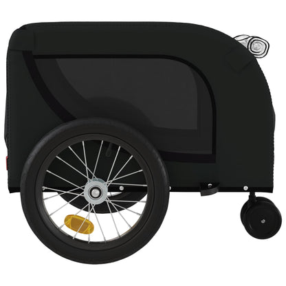 Rimorchio da Bici per Animali Nero Oxford e Ferro - homemem39