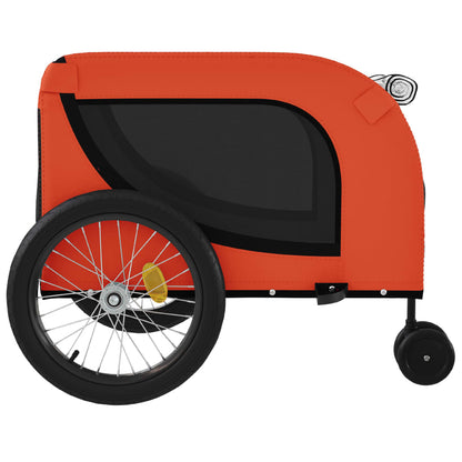 Rimorchio da Bici per Animali Arancione e Nero Oxford e Ferro - homemem39