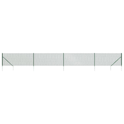 Recinzione a Rete con Picchetti Ancoraggio Verde 0,8x10 m - homemem39