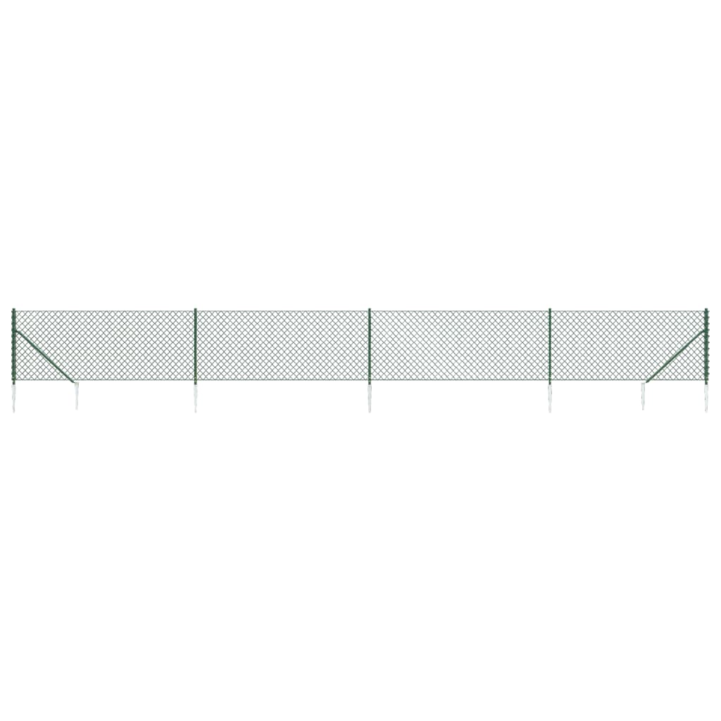 Recinzione a Rete con Picchetti Ancoraggio Verde 1x10 m - homemem39