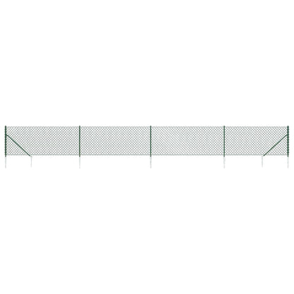 Recinzione a Rete con Picchetti Ancoraggio Verde 1,1x10 m - homemem39