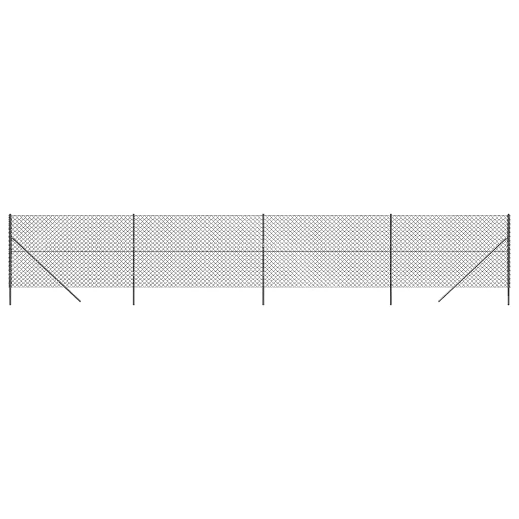 Recinzione a Rete Antracite 1,6x10 m - homemem39