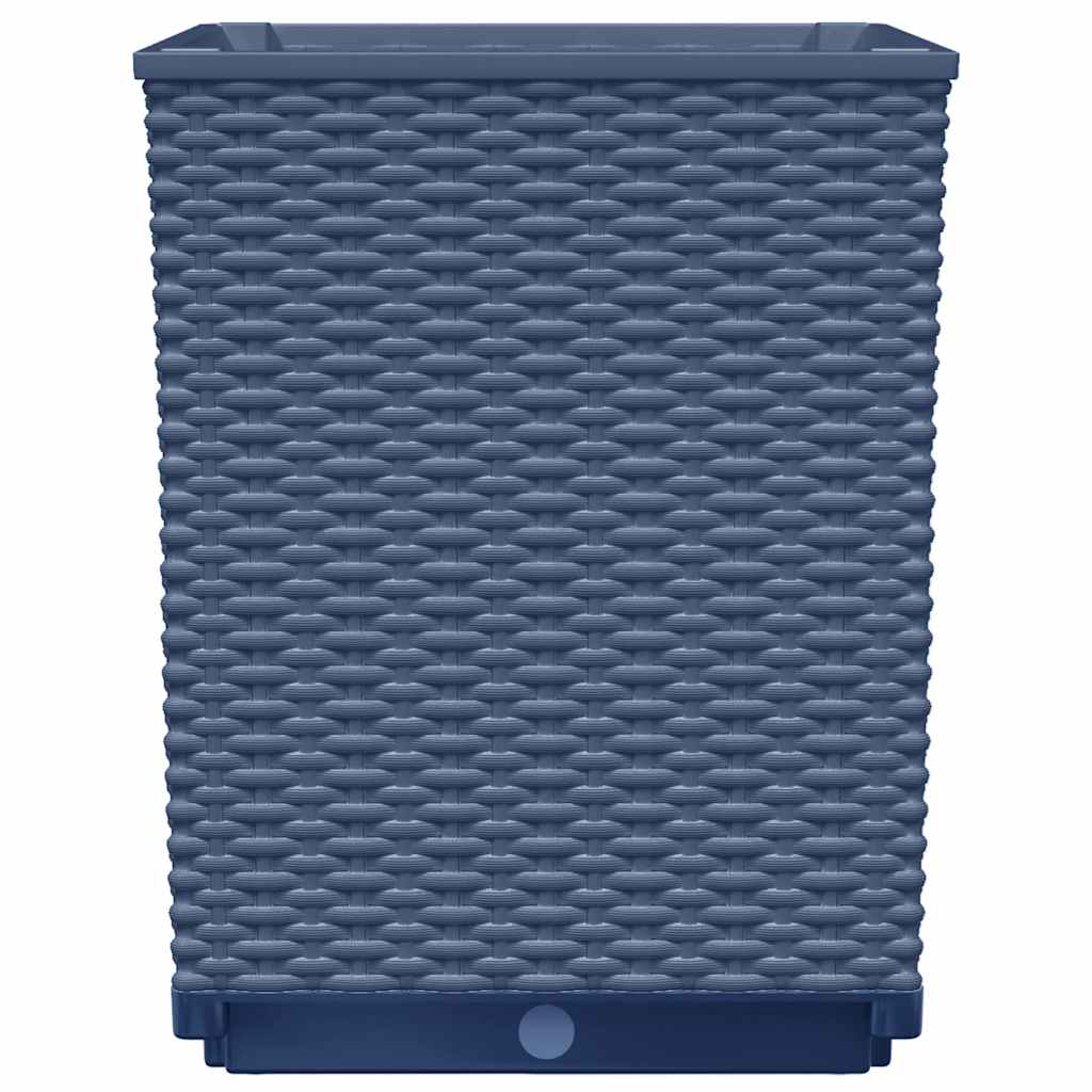 Fioriere 2 pz Grigio Blu 30x30x37 cm in Polipropilene - homemem39