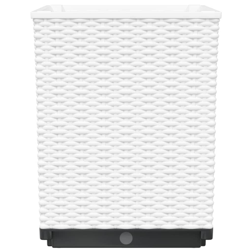 Fioriere 2 pz Bianche 30x30x37 cm in Polipropilene - homemem39