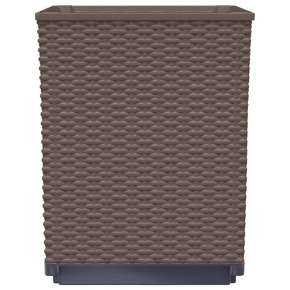 Fioriere 2 pz Marroni 30x30x37 cm in Polipropilene - homemem39