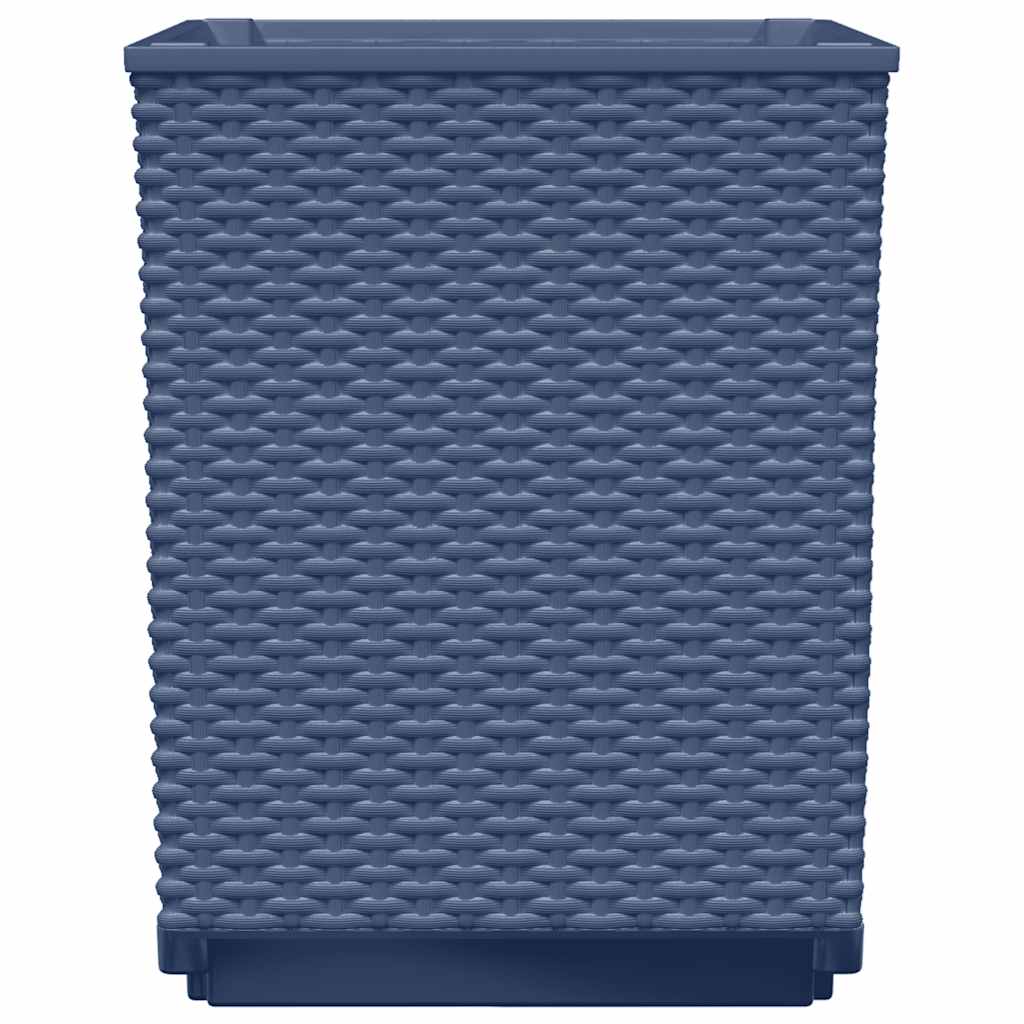 Fioriere 4 pz Grigio Blu 30x30x37 cm in Polipropilene | homemem39