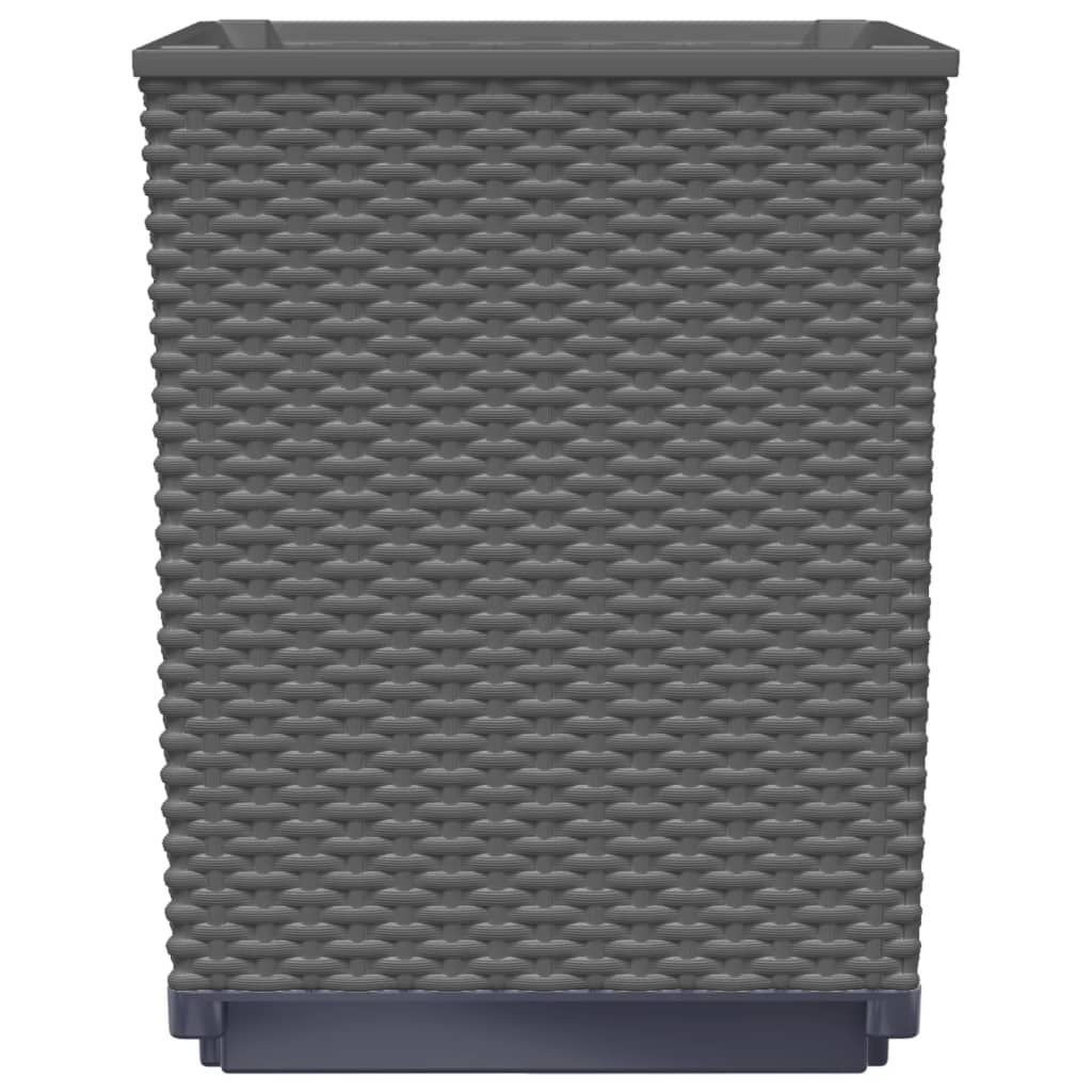 Fioriere 4 pz Nere 30x30x37 cm in Polipropilene | homemem39
