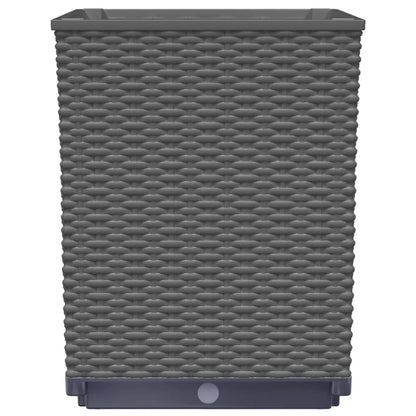 Fioriere 4 pz Nere 30x30x37 cm in Polipropilene - homemem39