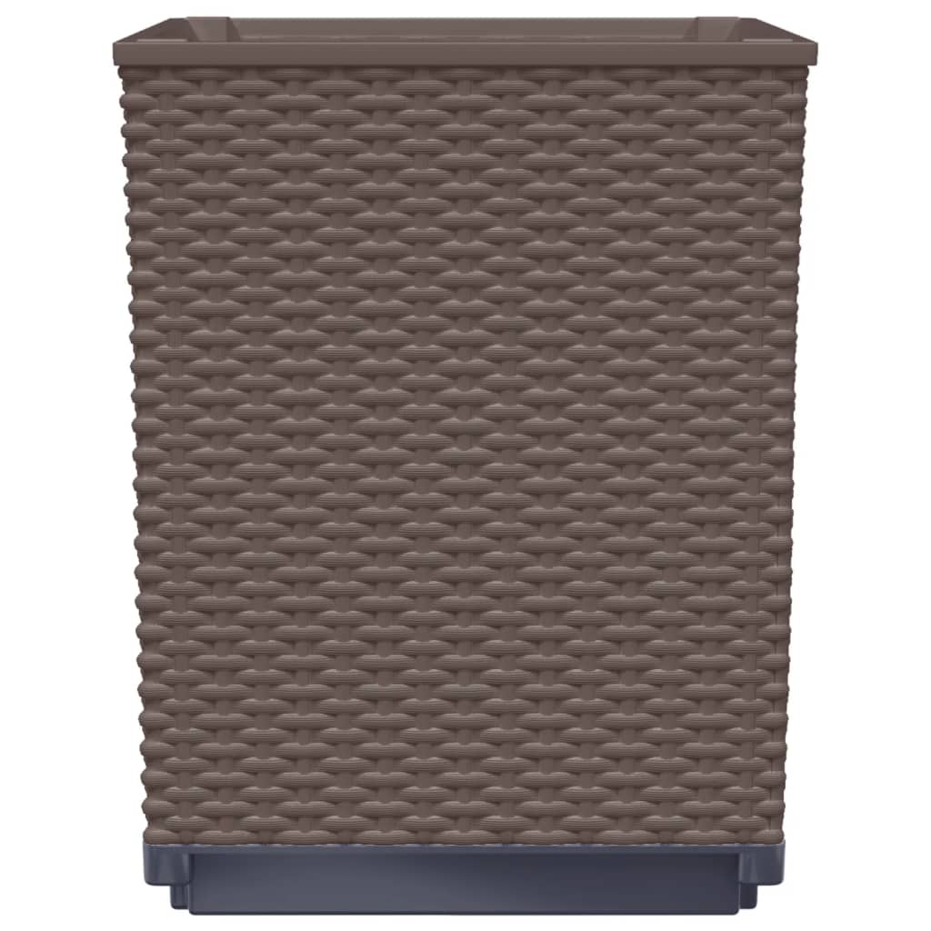 Fioriere 4 pz Marroni 30x30x37 cm in Polipropilene - homemem39