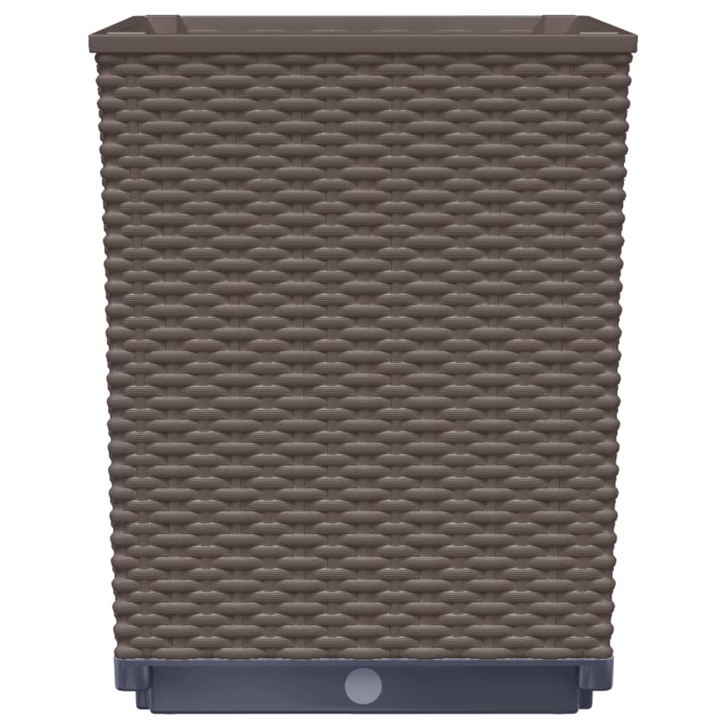 Fioriere 4 pz Marroni 30x30x37 cm in Polipropilene