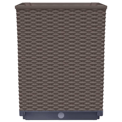 Fioriere 4 pz Marroni 30x30x37 cm in Polipropilene - homemem39