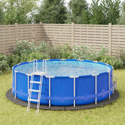 Telo Sotto Piscina Grigio Chiaro Ø458 cm Geotessile Poliestere