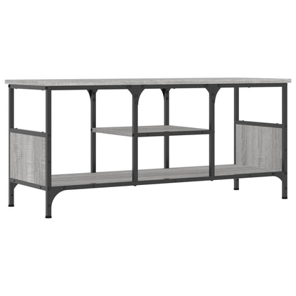 Mobile TV Grigio Sonoma 100x35x45 cm Legno Multistrato e Ferro - homemem39