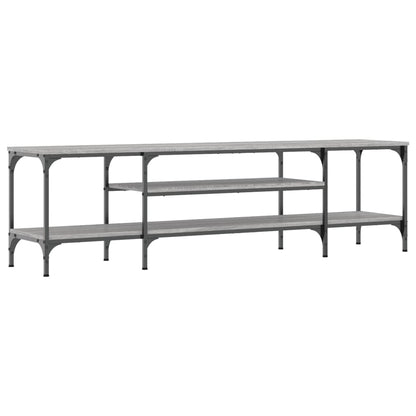 Mobile TV Grigio Sonoma 161x35x45 cm Legno Multistrato e Ferro - homemem39