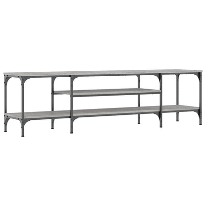 Mobile TV Grigio Sonoma 161x35x45 cm Legno Multistrato e Ferro - homemem39