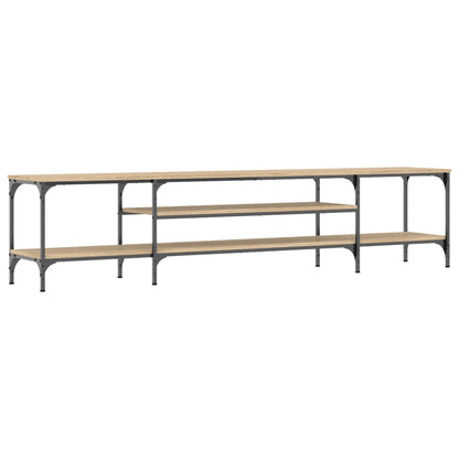 Mobile TV Rovere Sonoma 201x35x45 cm Legno Multistrato e Ferro - homemem39