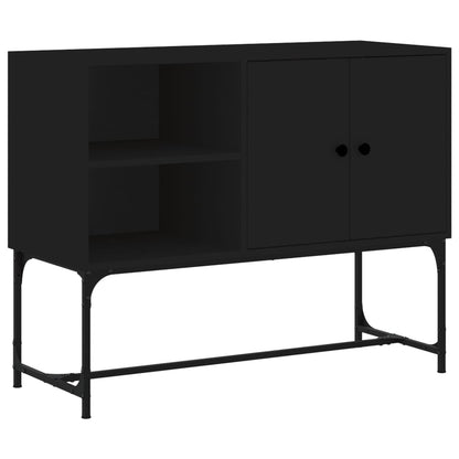 Credenza Nera 100x40x79,5 cm in Legno Multistrato - homemem39