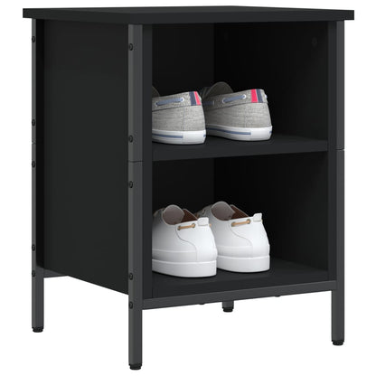 Scarpiera Nera 38x35x50 cm in Legno Multistrato - homemem39