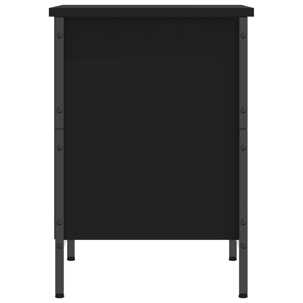 Scarpiera Nera 38x35x50 cm in Legno Multistrato - homemem39