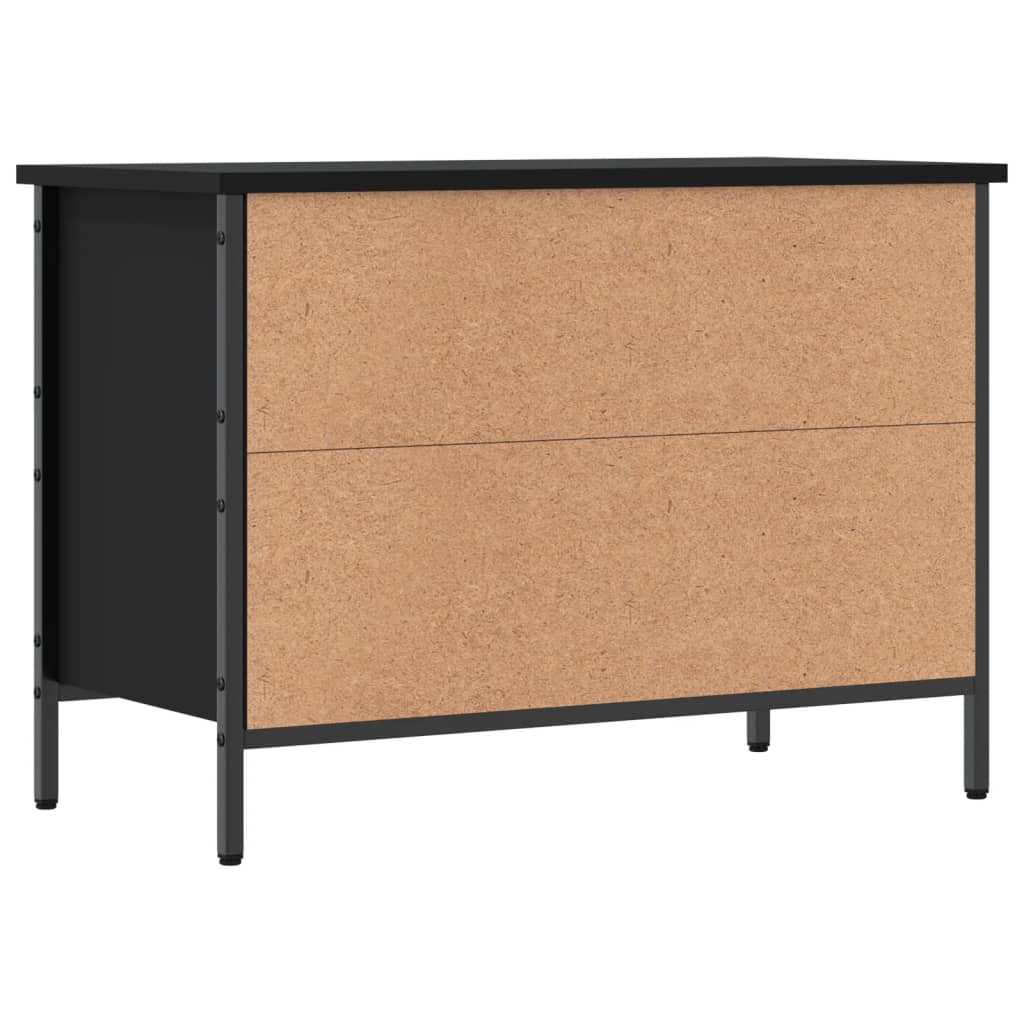 Scarpiera Nera 69x35x50 cm in Legno Multistrato - homemem39