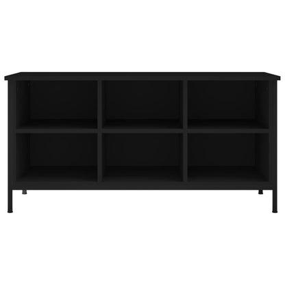 Scarpiera Nera 100x35x50 cm in Legno Multistrato - homemem39