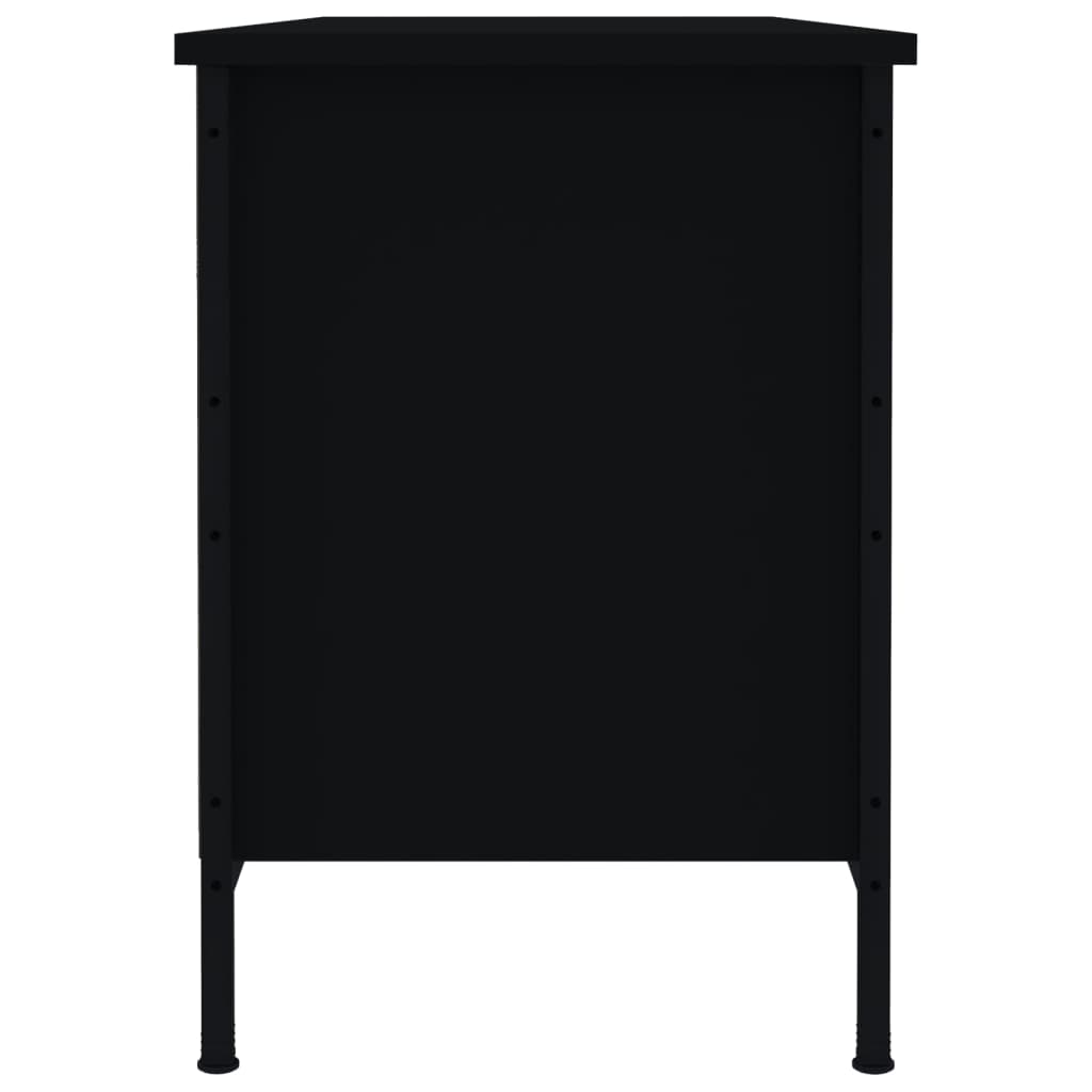 Scarpiera Nera 100x35x50 cm in Legno Multistrato - homemem39