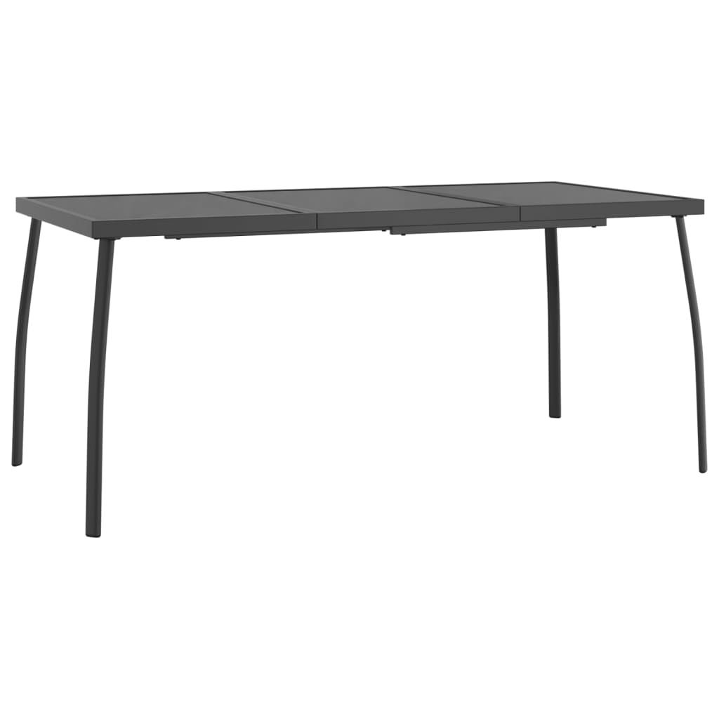 Tavolo da Giardino Antracite 165x80x72 cm Rete d'Acciaio - homemem39