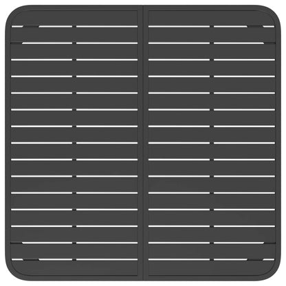 Tavolo da Giardino Antracite 100x100x71 cm Acciaio - homemem39