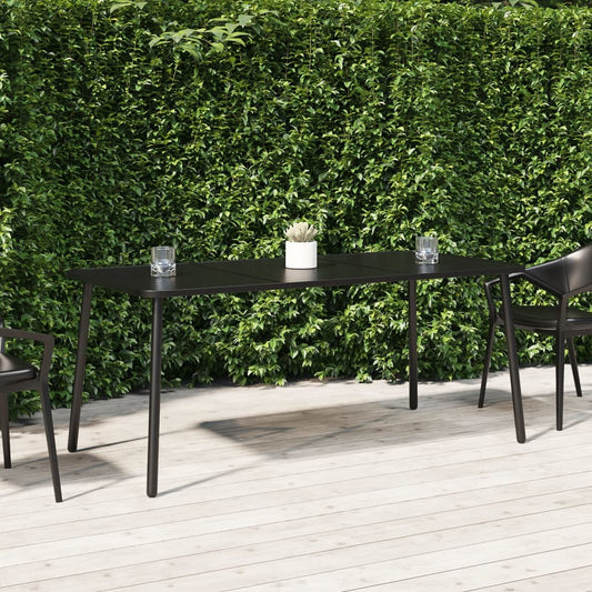 Tavolo da Giardino Antracite 165x80x71 cm Acciaio - homemem39