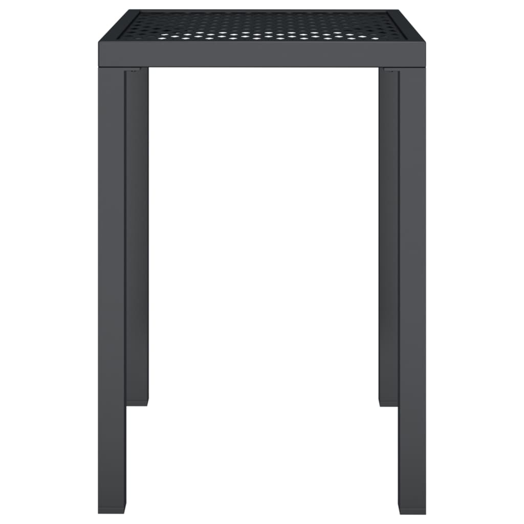 Tavolo da Giardino Antracite 50x50x72 cm Acciaio | homemem39