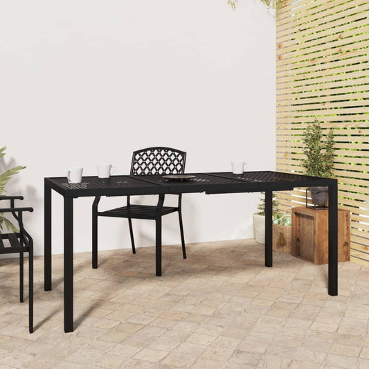 Tavolo da Giardino Antracite 165x80x72 cm Acciaio - homemem39