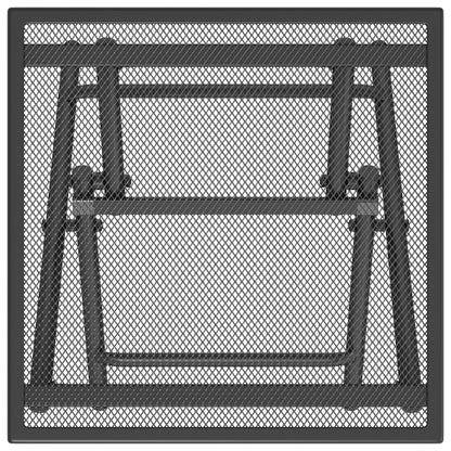 Tavolo da Giardino Pieghevole Antracite 38x38x38cm Rete Acciaio - homemem39