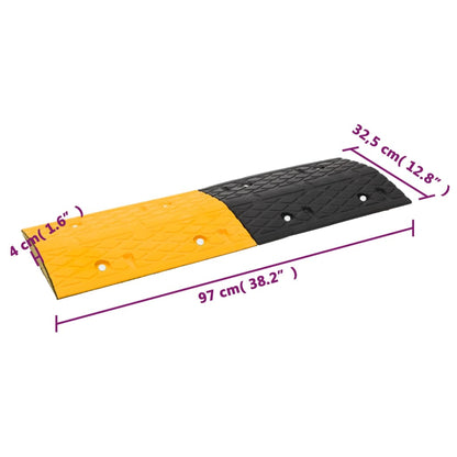 Dossi 5 pz Giallo e Nero 97x32,5x4 cm in Gomma | homemem39