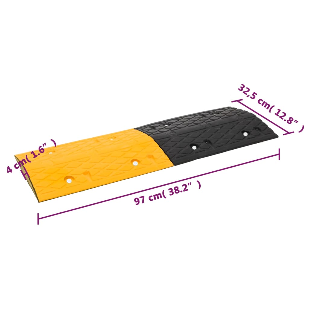 Dosso Giallo e Nero 420x32,5x4 cm in Gomma | homemem39