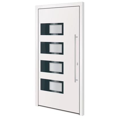 Porta Ingresso Bianca 100x200 cm in Alluminio e PVC - homemem39