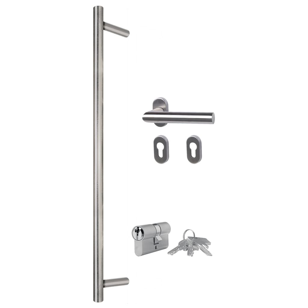 Porta Ingresso Bianca 110x210 cm in Alluminio e PVC - homemem39