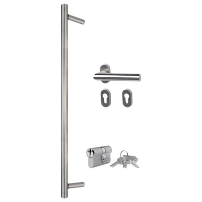 Porta Ingresso Bianca 110x210 cm in Alluminio e PVC - homemem39