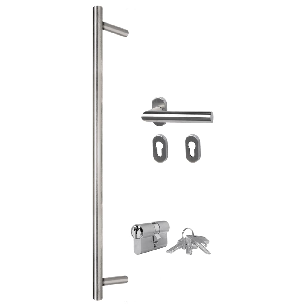 Porta Ingresso Bianca 100x210 cm in Alluminio e PVC - homemem39