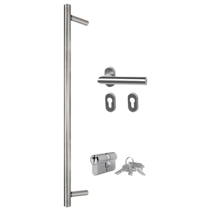 Porta Ingresso Bianca 100x210 cm in Alluminio e PVC - homemem39