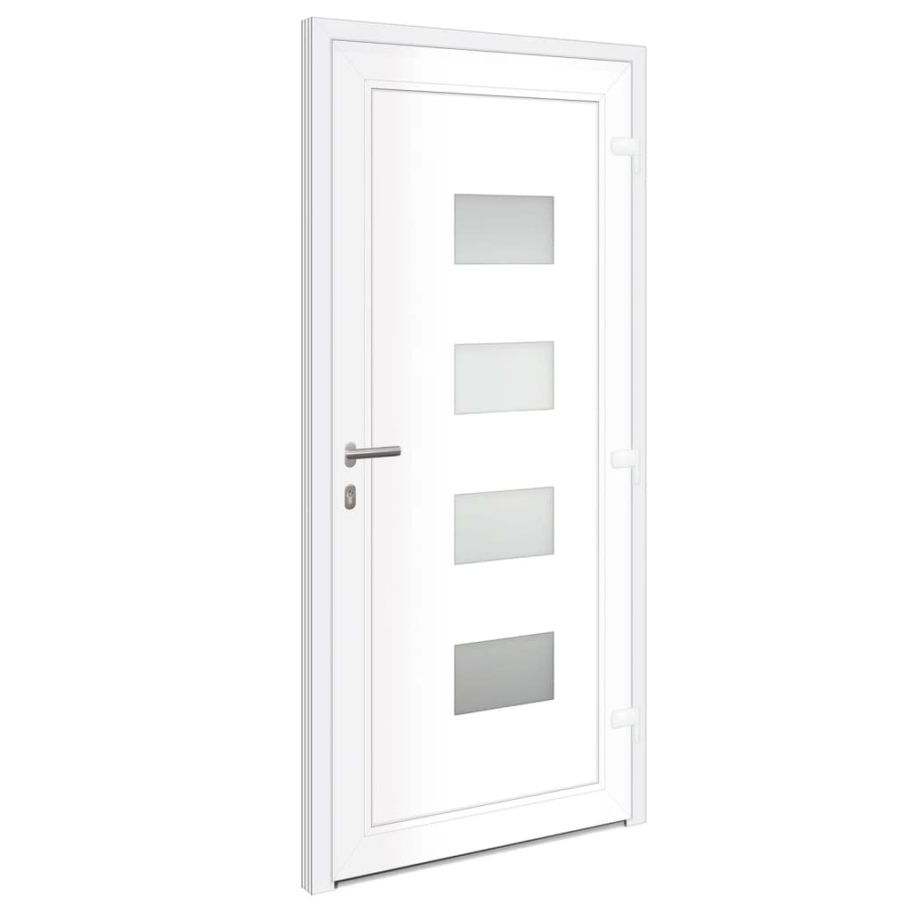 Porta Ingresso Antracite 100x210 cm in Alluminio e PVC | homemem39