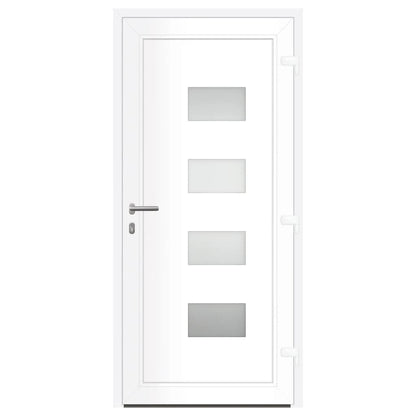 Porta Ingresso Antracite 100x210 cm in Alluminio e PVC | homemem39
