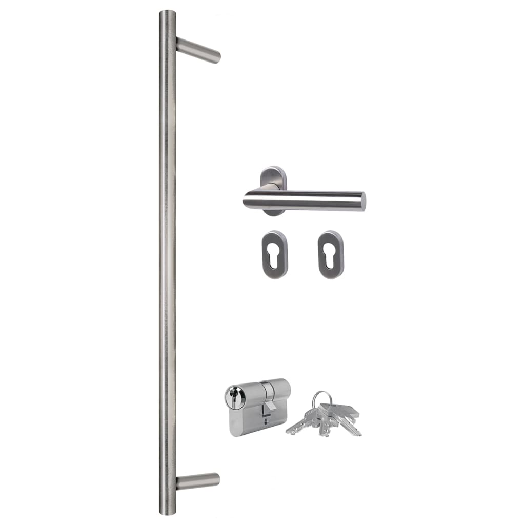 Porta Ingresso Antracite 100x210 cm in Alluminio e PVC | homemem39