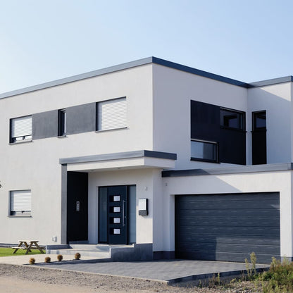 Porta Ingresso Antracite 110x210 cm in Alluminio e PVC | homemem39